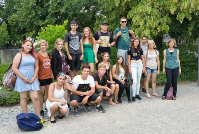 Gruppenfoto beim Besuch in der Fachhochschule Weihenstephan