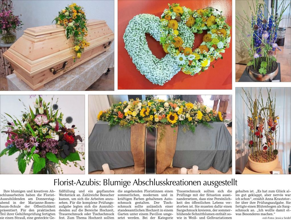 Praktische Abschlussprüfung Floristik 2022 MarianneRosenbaumSchule